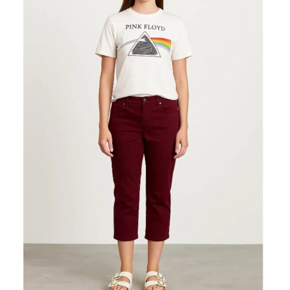 Brody Jeans Authentic Red/Pink Capri Stretchy Jeans - Size 34 - Picture 1 of 5